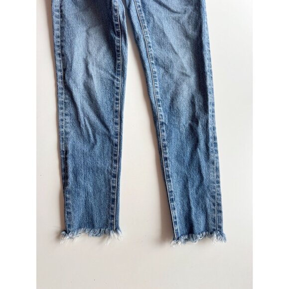 MOUSSY Burbank Medium Blue High Rise Stretch Tapered Ankle Jeans, Size 24 - Picture 8 of 16